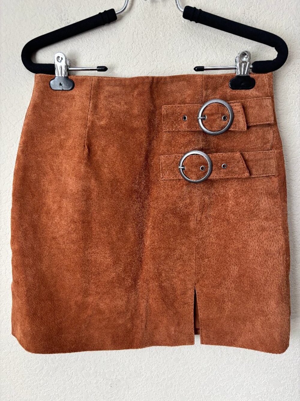 Blank NYC Leather Boho Buckle El Dorado Mini Skirt - Picture 2 of 8